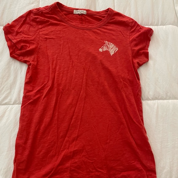 Red Rag and Bone Zebra T-Shirt - Picture 1 of 1